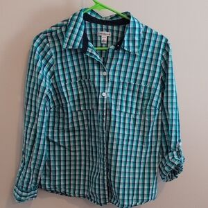 Green Plaid Kids Shirt